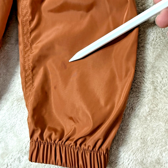 Madewell Women Raincheck Packable Raincoat Parka Hooded Windbreaker Medium Burnt - Picture 10 of 15